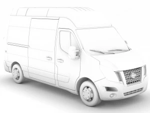 nissan nv 400 l2h3 van 2020 3D Model