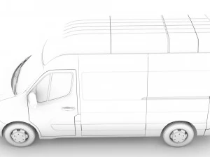 nissan nv 400 l2h3 van 2020 3D Model
