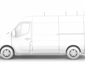 nissan nv 400 l2h3 van 2020 3D Model