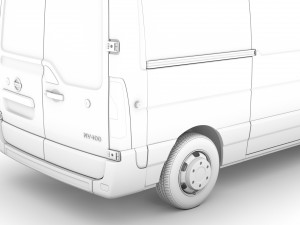 nissan nv 400 l2h3 van 2020 3D Model