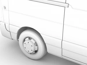 nissan nv 400 l2h3 van 2020 3D Model
