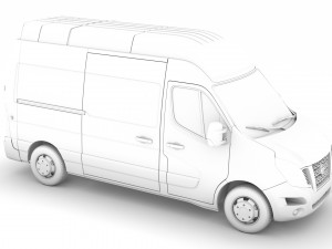 nissan nv 400 l2h3 van 2020 3D Model