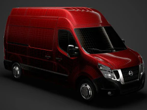 nissan nv 400 l2h3 van 2020 3D Model