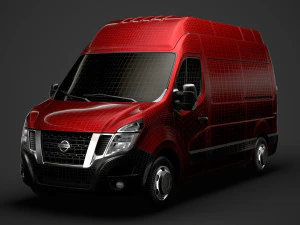 nissan nv 400 l2h3 van 2020 3D Model