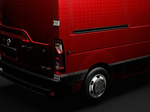 nissan nv 400 l2h3 van 2020 3D Model