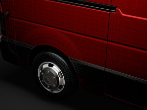 nissan nv 400 l2h3 van 2020 3D Model