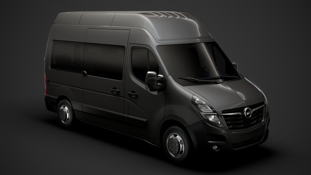 opel movano l2h3 minibus 2020 3D मॉडल .c4d .max .obj .3ds .fbx .stl .blend 