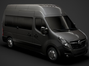 opel movano l2h3 minibus 2020 3D Model
