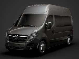 opel movano l2h3 minibus 2020 3D मॉडल