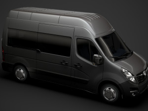 opel movano l2h3 minibus 2020 3D मॉडल