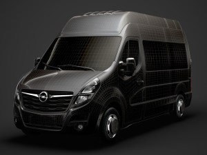 opel movano l2h3 minibus 2020 3D मॉडल