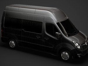 opel movano l2h3 minibus 2020 3D मॉडल