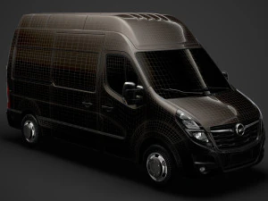 opel movano l2h3 van 2020 3D Model