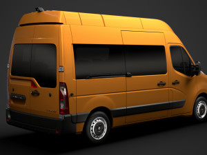 renault master l2h3 minibus 2020 3D Model