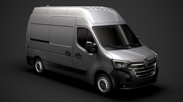 renault master l2h3 van 2020 3D 모델 .c4d .max .obj .3ds .fbx .stl .blend 