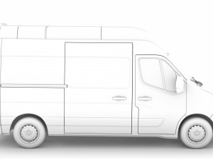 renault master l2h3 van 2020 3D 모델
