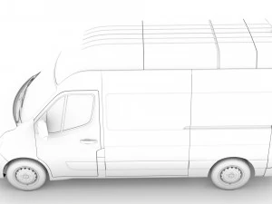 renault master l2h3 van 2020 3D Model