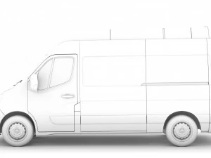 renault master l2h3 van 2020 3D Model