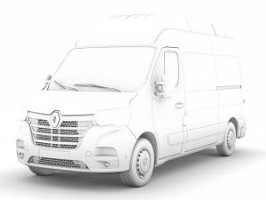renault master l2h3 van 2020 3D 모델