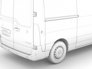 renault master l2h3 van 2020 3D 모델