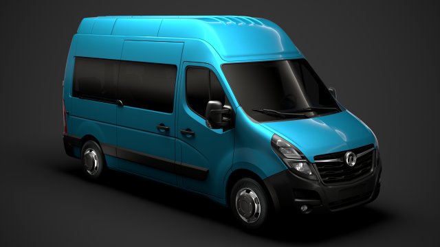 vauxhall movano l2h3 minibus 2020 3D मॉडल .c4d .max .obj .3ds .fbx .stl .blend 