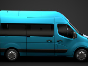vauxhall movano l2h3 minibus 2020 3D मॉडल