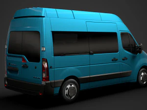 vauxhall movano l2h3 minibus 2020 3D Model