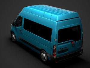 vauxhall movano l2h3 minibus 2020 3D Model