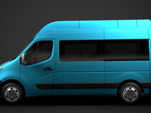 vauxhall movano l2h3 minibus 2020 3D मॉडल