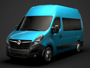vauxhall movano l2h3 minibus 2020 3D Model