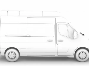 vauxhall movano l2h3 minibus 2020 3D Model