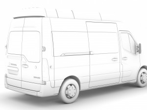 vauxhall movano l2h3 minibus 2020 3D मॉडल