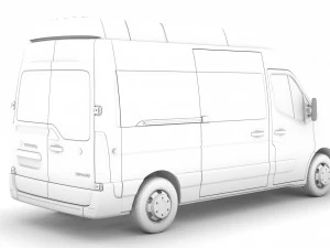 vauxhall movano l2h3 minibus 2020 3D Model