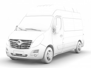 vauxhall movano l2h3 minibus 2020 3D मॉडल
