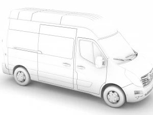 vauxhall movano l2h3 minibus 2020 3D Model