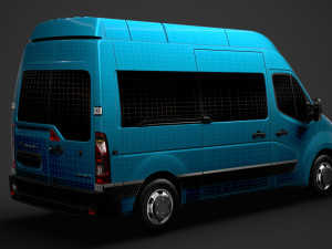 vauxhall movano l2h3 minibus 2020 3D मॉडल