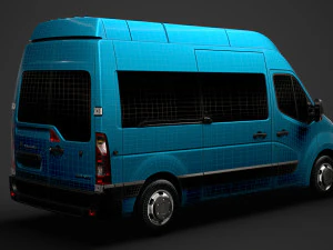 vauxhall movano l2h3 minibus 2020 3D Model