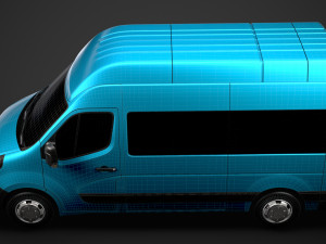 vauxhall movano l2h3 minibus 2020 3D मॉडल