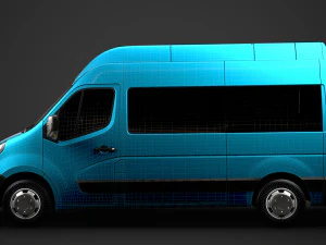 vauxhall movano l2h3 minibus 2020 3D Model