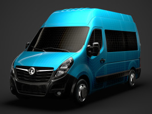 vauxhall movano l2h3 minibus 2020 3D मॉडल