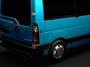 vauxhall movano l2h3 minibus 2020 3D Model