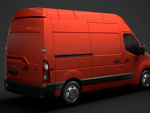 vauxhall movano l2h3 van 2020 3D Model