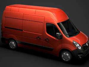 vauxhall movano l2h3 van 2020 3D Model