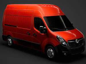 vauxhall movano l2h3 van 2020 3D Model