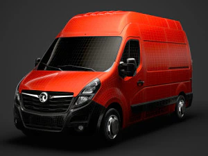vauxhall movano l2h3 van 2020 3D Model