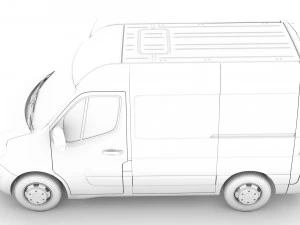 nissan nv 400 l1h2 van 2020 3D Model