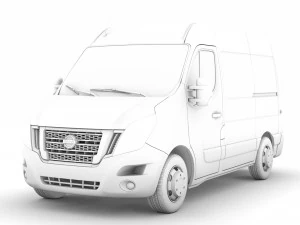 nissan nv 400 l1h2 van 2020 3D Model