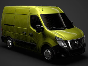 nissan nv 400 l1h2 van 2020 3D Model