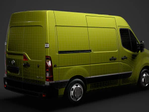 nissan nv 400 l1h2 van 2020 3D Model