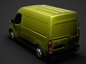 nissan nv 400 l1h2 van 2020 3D Model